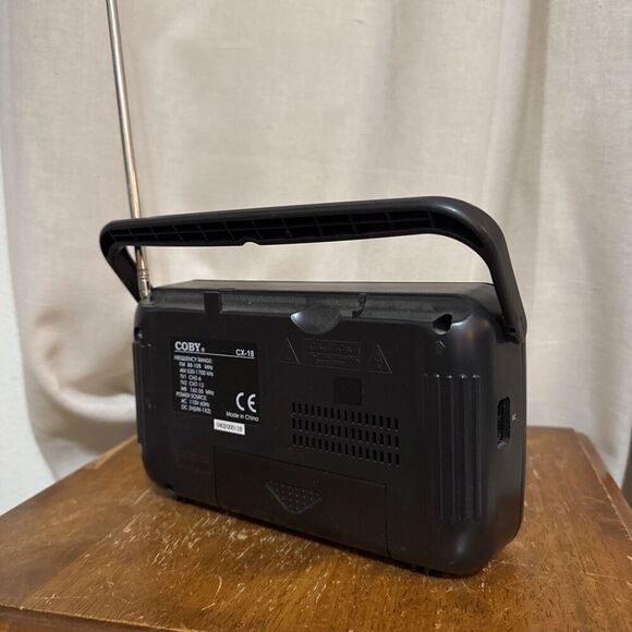 Vintage Y2K 90s Coby CX-18 Portable AM/FM TV/Weather Band Radio Tested Works - Picture 7 of 9